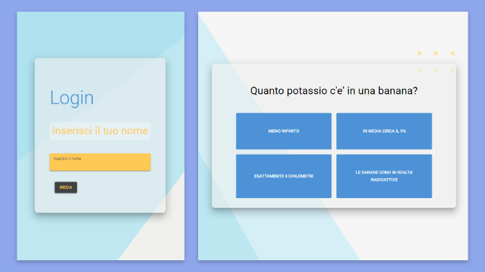  UI user interface Material Design progetto quiz Quasar framework 