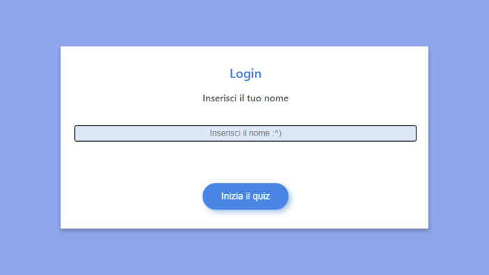  UI user interface Material Design progetto quiz Quasar framework login 
