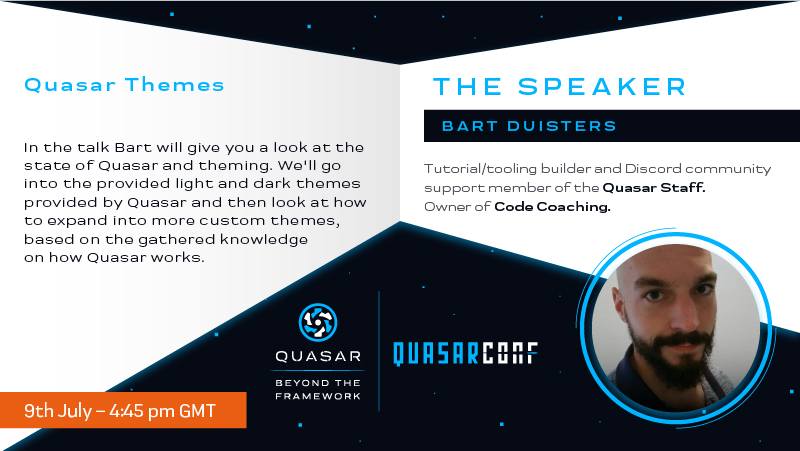 Quasar framework QuasarConf 2022 Bart Duisters talk