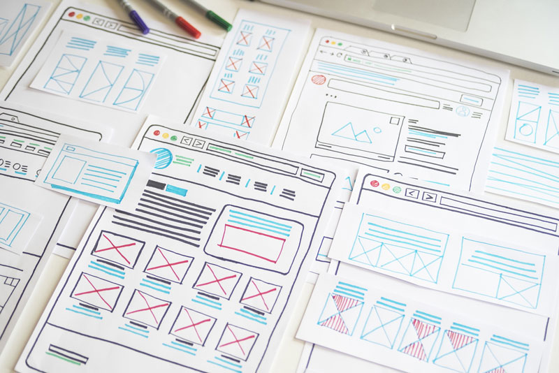 Bozze cartacee di interfacce grafiche